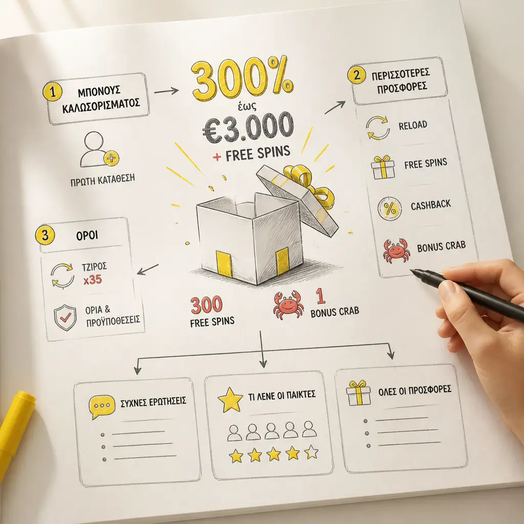 Μπόνους Casinoly για παίκτες από την Ελλάδα visual guide for Casinoly